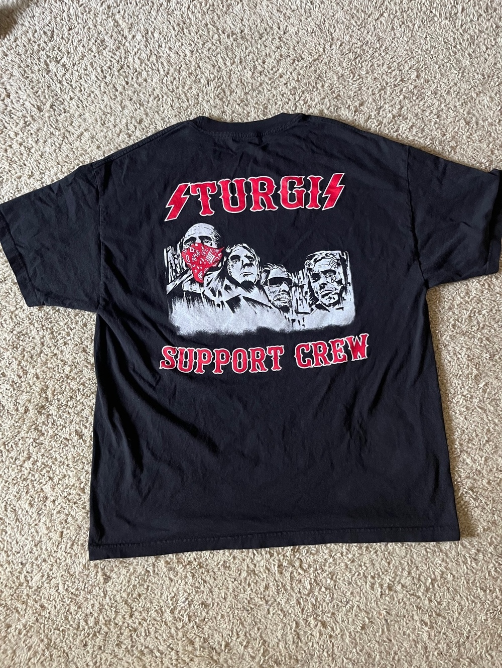 Alstyle Apparel Sturgis Support Crew Biker Mount Rushmore Graphic Tee 2XL
